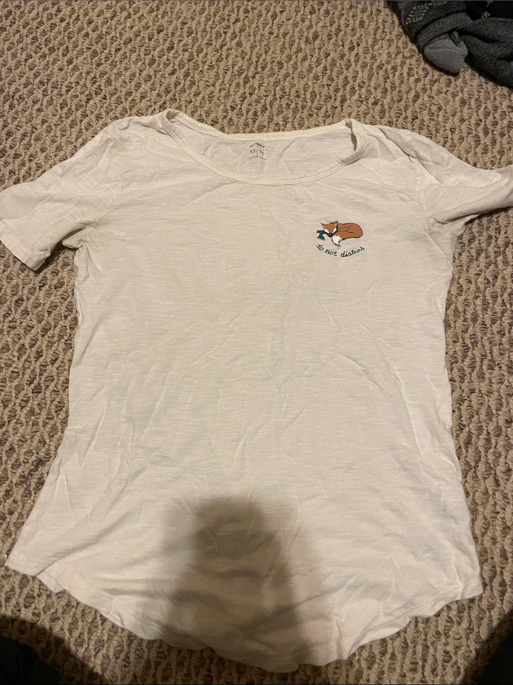 Old Navy Cream Short Sleeve Tee
